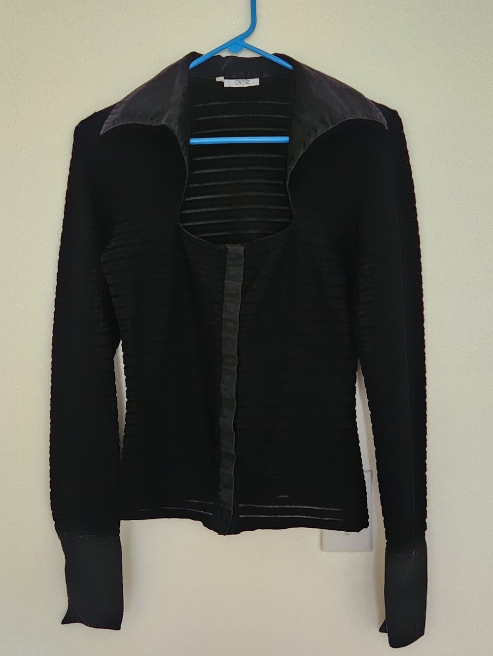 Vintage Y2K Cache Square Neck Sheer Black Blouse Dark Romantic Whimsy Goth Vamp